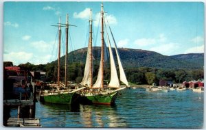 Postcard - Dock Boats Trees Hill Landscape Scenery