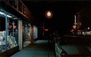 Bardstown Kentucky KY Storefront Main Street at Night Vintage Postcard