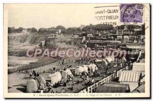 Old Postcard SAINT-QUAY-PORTRIEUX the beach and cliffs