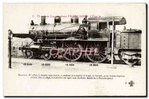 Postcard Old Train Locomotive 2856 machine