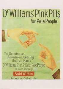 Dr Williams Pink Pills For Pale People Medicine Advertising Postcard