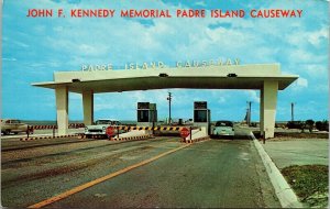 John F Kennedy Memorial Padre Island Causeway Postcard UNP VTG Dexter Unused 