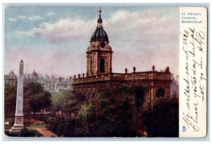 1904 St. Philip's Church Birmingham England Oilette Tuck Art Postcard