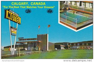 Canada West Valley Motel Swimming Pool Calgary Alberta