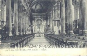 Interieur de I'Eglise Ste Anne de Beaupre, France, Carte, Unused 