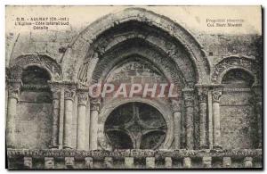 Old Postcard Aulnay L & # 39Eglise lateral Cote Sud Details