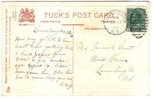 Easter Greetings,  Tuck, Used 1913, Nova Scotia Cork Cancel