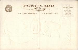 Halloween JOL Scarecrow Man in The Moon c1910 Postcard EXC COND