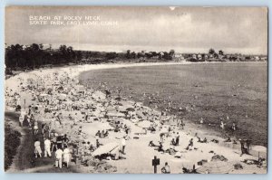 c1950's Beach At Rocky Neck State Park Bathing East Lyme Connecticut CT Postcard