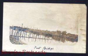 FOOT BRIDGE WWI ERA THE PHILIPPINES PHILIPPINE ISLANDS REAL PHOTO PHOTOGRAPH