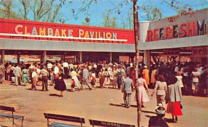 North Dartmouth MA Lincoln Amusement Clambake Pavilion Wonderland Postcard