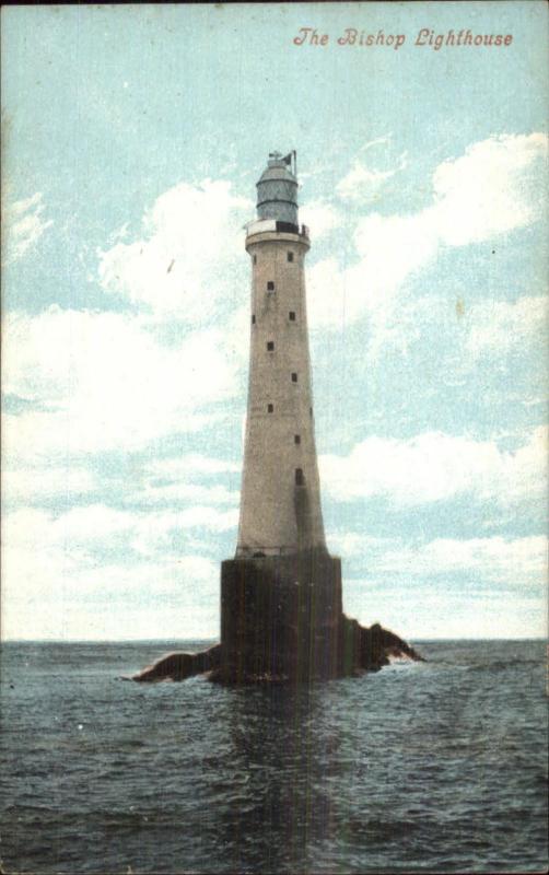 The Bishop Lighthouse UK c1910 Postcard