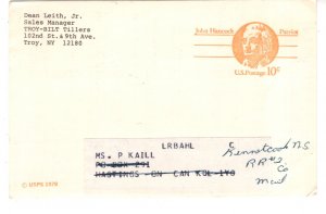 US Postal Stationery, 10C Postcard, Troy Bilt Tillers Advertsing, 1978,