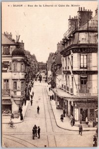 Dijon - Rue De La Liberte Et Coin Du Miroir France Business Section Postcard