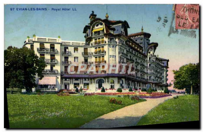 Old Postcard Evian Les Bains Royal Hotel