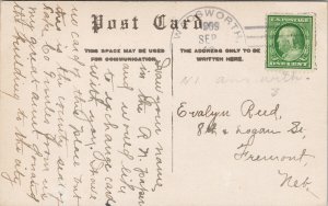 Waukegan IL Jane McAlister Hospital c1909 Wadsworth Cancel Postcard G81