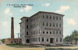 Mansfield Massachusetts Jewelry Factory Lyon's Co Vintage Postcard AA24024