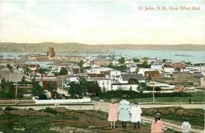 Canada, New Brunswick, Saint John, City View from West End, Valentine & Sons