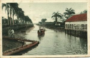 suriname, CORONIE, Access Channel from the Sea (1936) Moravian Mission