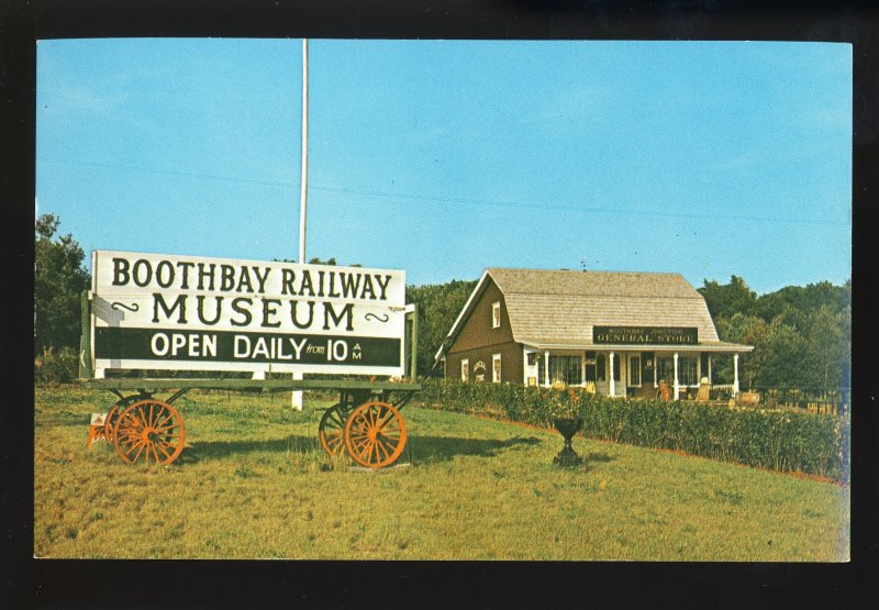 Boothbay Harbor, Maine/ME Postcard, Boothbay Railway Museum, Railroad/RR