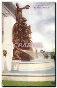 Postcard Old Lorado Taft Fountain Of The Great Lakes Art Institute Chicago