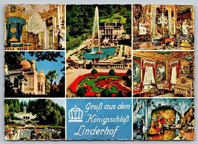 Grub Aus Dem Konigsschlob Linderhof  Germany   Postcard