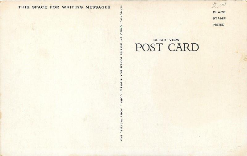 Flora Illinois~U S Post Office~1950s Gray Border Postcard