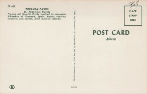 USA Zorayda Castle St Augustine Florida Chrome Postcard 04.05