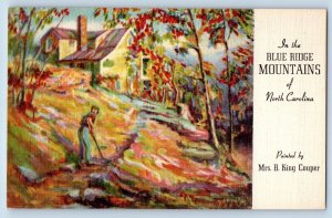 Tryon North Carolina NC Postcard In The Blue Ridge Mountains Painting Vintage