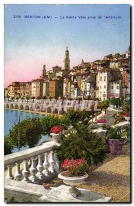 Old Postcard Menton Old Town Jack L & # 39Amiraute