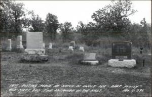 Shepherd of the Hills Ozarks MO Uncle Ike Grave Cemetery Real Photo Postcard