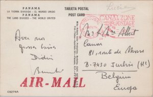 Panama Republica De Panama Map Postcard 09.92 