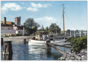 Tugboat in Harbor, Stora Strommen, Vastervik, Sweden 1965