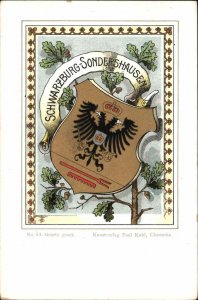 Kohl Schwarzburg Sondershausen Germany Heraldic Crest c1910 Postcard