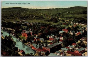 Lower Honesdale From Irving Cliff Pennsylvania Residences Aerial View Postcard