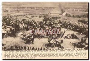 Old Postcard Panorama van den Slag van Waterloo Da noeve van Hale St. verdedi...