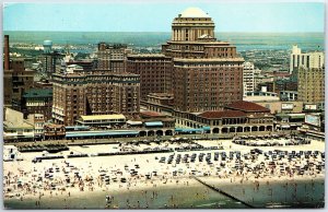 VINTAGE POSTCARD AERIAL VIEW OF RESPRTS INTERNATIONAL HOTEL ATLANTIC CITY 1970s