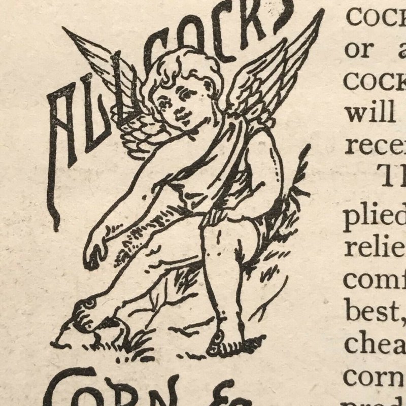 1892 Victorian Print Ad Fairy Corn & Bunion Shields Poroug Plaster Co. 2T1-52