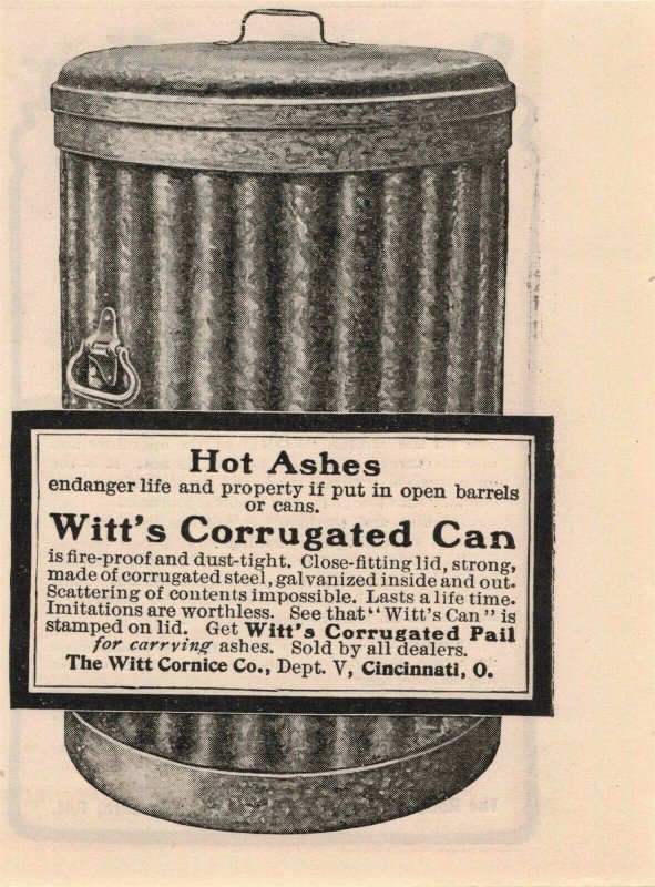 1903 Witt's Corrugated Can Original Print Ad 2T1-47