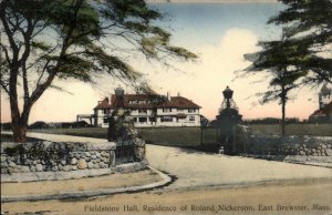 East Brewster Cape Cod MA Fieldstone Hall Roland Nickerson c1910 Postcard