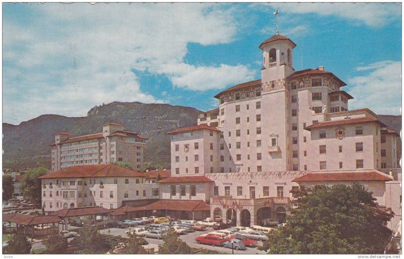 Vista of the Broodmoor and Broodmoor South, famous resort hotels, Colorado Sp...