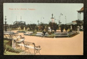 Mint Vintage Plaza de la Libertad Tampico Mexico Real Picture Postcard RPPC