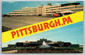 Large letter  Pittsburgh, Pennsylvania  Airport - Postcard