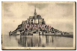 Old Postcard Abbaye Du Mont St Michel Vue Generale A Maree Haute South Face
