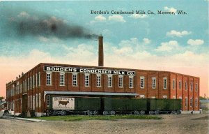 c1910 Monroe Wisconsin Borden's Condensed Milk Co occupation Postcard 25-1647