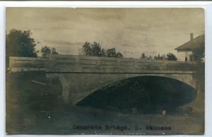 Concrete Bridge East Waucoma Iowa 1909 RPPC Real Photo postcard