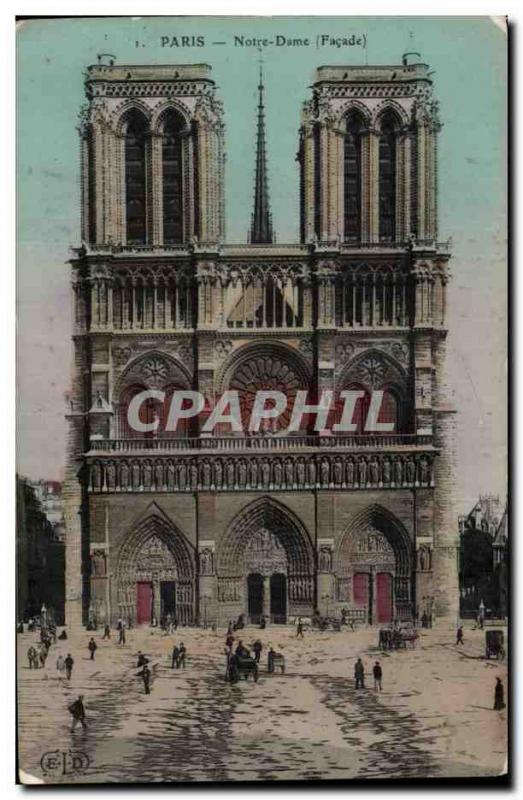 Old Postcard Paris Notre Dame