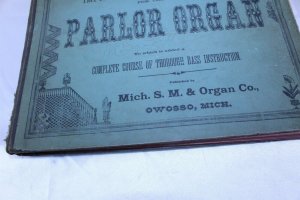 1880 Copyright Hardcover Parlor Organ Teaching Course Book