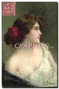 Old Postcard Fantasy Illustrator Woman Asti