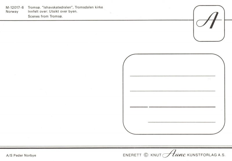 Postcard Scenes From Ishavskatedralen Tromsdalen Parish Church Tromsø Norway